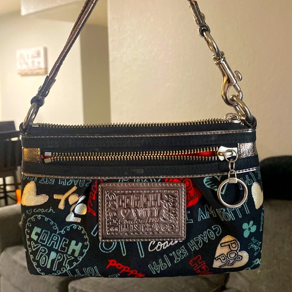 Vintage discontinued coach poppy hand bag small - Picture 1 of 2